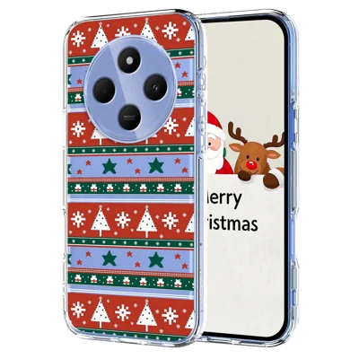 TPU-hoesje voor Xiaomi Redmi 14C 4G / Xiaomi Redmi 14C 5G / Xiaomi Redmi 14R 5G / Xiaomi Poco C75 4G / Xiaomi Poco C75 5G / Xiaomi Redmi A4 5G / Xiaomi Redmi A3 Pro 4G / Xiaomi Poco M7 5G met kerstthema, patroonprint - Kerstlinten