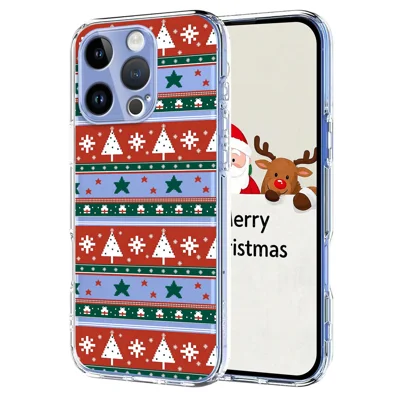 TPU Case voor iPhone 13 Pro 6,1 inch met Kerstthema Patroonprint - Kerstlinten
