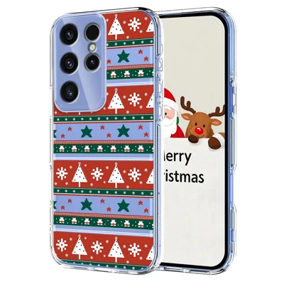 For Samsung Galaxy S23 Ultra Case Christmas Themed Pattern Printing TPU Phone Back Cover - Christmas Ribbons