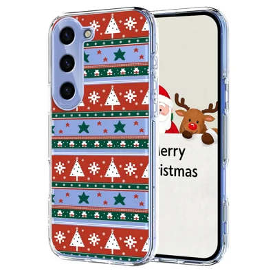 For Samsung Galaxy S23+ Case Christmas Themed Pattern Printing TPU Phone Back Cover - Christmas Ribbons