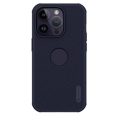 NILLKIN Super Frosted Shield Pro beskyttende telefonbeslag til iPhone 14 Pro, hårde PC-matte beslag mod fald (udskåret design til logo) - mørk lilla