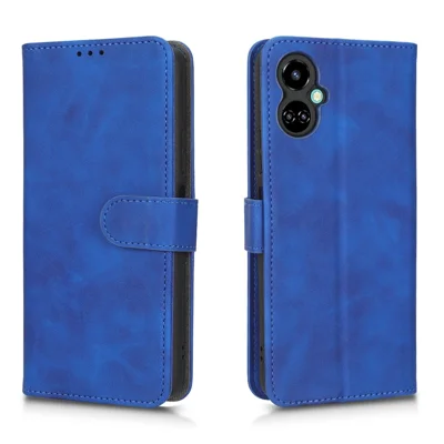 Phone Cover for TECNO Camon 19 Neo 4G, Full Protection Skin-Touch Feeling PU Leather Wallet Case with Stand Feature - Blue