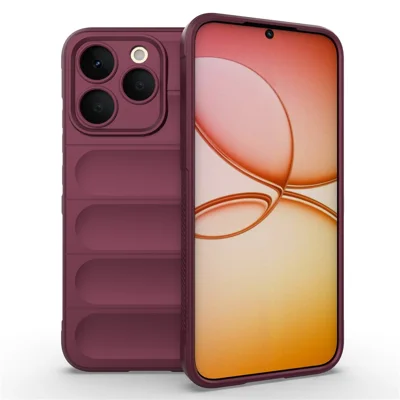 AMORUS For Realme 15T 5G Case Shockproof Soft TPU Rugged Phone Back Cover - Wine Red