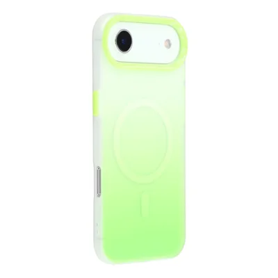 For iPhone Air Case Compatibel met MagSafe Gradiënt Mat Ontwerp PC + TPU Telefoonhoesje - Groen