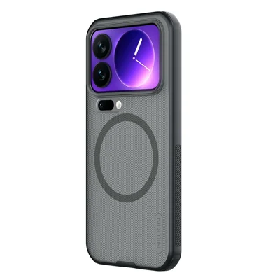NILLKIN Super Frosted Shield Pro for Xiaomi 17 Pro Magnetic Case Matte PC TPU Clear Black Phone Back Cover - Transparent Black