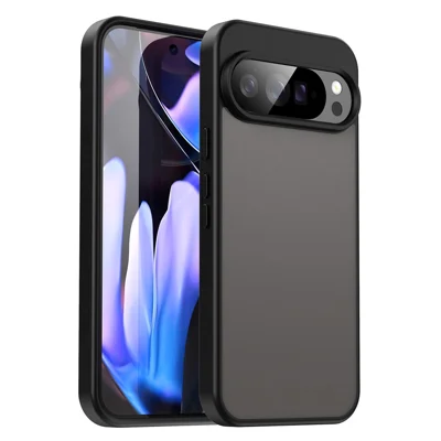 For Google Pixel 10 Pro XL Case Skin Touch Matte Anti Drop TPU PC Phone Back Cover - Black