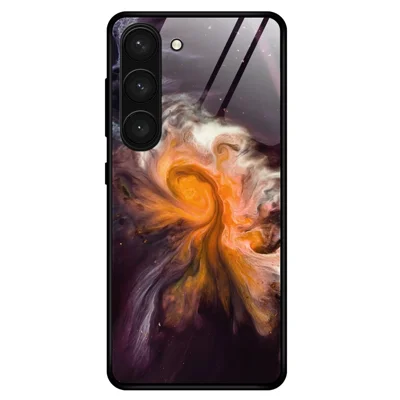 For Samsung Galaxy S23 Stylish Marble Pattern Printing TPU + Tempered Glass Anti-Scratch Back Case Drop-proof Phone Cover - DL01