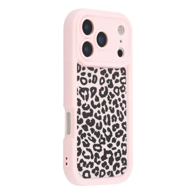 For iPhone 18 Pro Max / 17 Pro Max Case Leopard Print TPU Shockproof Phone Cover - Pink