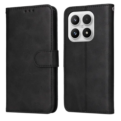For Xiaomi 17 Case Wallet PU Leather Folio Flip Phone Cover - Black