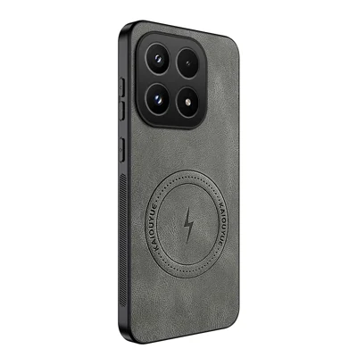 WANLONFENG For Xiaomi 17 Magnetic Case  SD1 Series Nappa Texture PC TPU Phone Cover - Grey