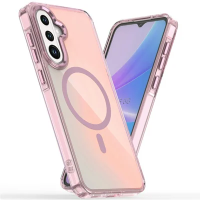 For Samsung Galaxy A26 5G Magnetic Case Color Changing TPU Phone Back Cover - Pink