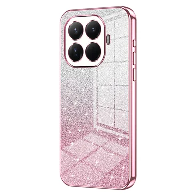 For Xiaomi 15T Pro Case Electroplating Gradient Glitter TPU Phone Cover - Pink