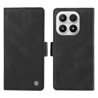 YIKATU For Xiaomi 17 Leather Case  YK-005 Skin-touch Feeling Wallet Phone Cover - Black