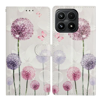 For Xiaomi 17 Case Pattern Printing Wallet Stand Flip Leather Phone Cover with Strap - Dandelion