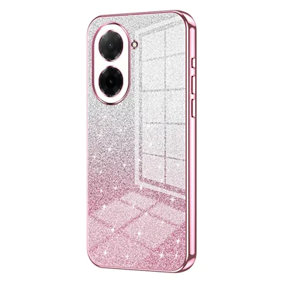 For Xiaomi Redmi A5 4G (171.7mm) / Poco C71 4G Case Electroplating Gradient Glitter TPU Phone Cover - Pink