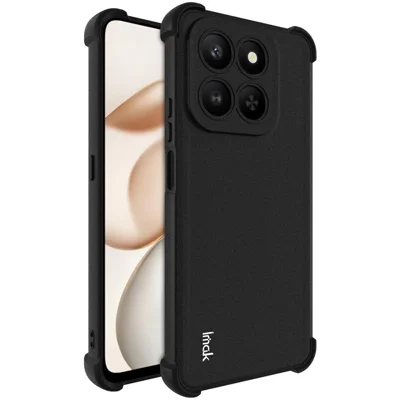IMAK TPU Case for Honor 400 Smart 5G / 4G / X7d 5G / 4G Airbag Shockproof Protection Phone Cover - Matte Black