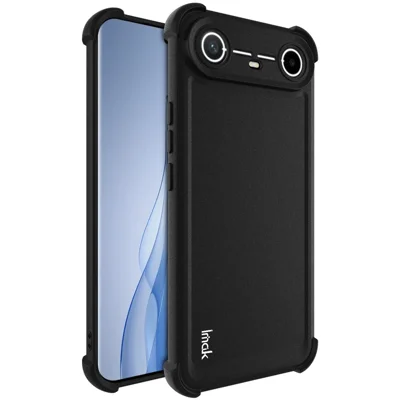 IMAK For TECNO Spark Slim 4G / Pova Slim 5G Case TPU Phone Cover Airbag Shockproof Protection - Matte Black