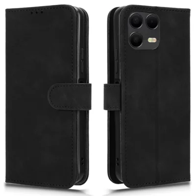 For T-Mobile Revvl 8 Pro / T Phone 3 Pro Leather Case Skin Feel Anti Drop Wallet Flip Phone Cover - Black