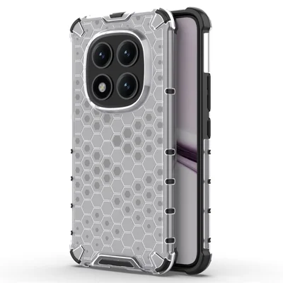 For Xiaomi Poco M8 Pro 5G / Redmi Note 15 Pro+ 5G (Global) Case PC + TPU Phone Cover Honeycomb Shape - Grey