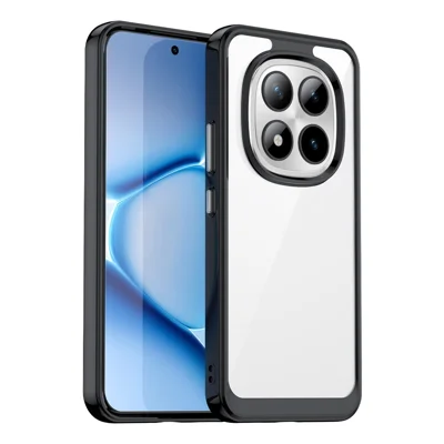 Til Xiaomi Redmi Note 15 Pro+ 5G TPU + akryl beskyttende klart telefonhylster - Sort