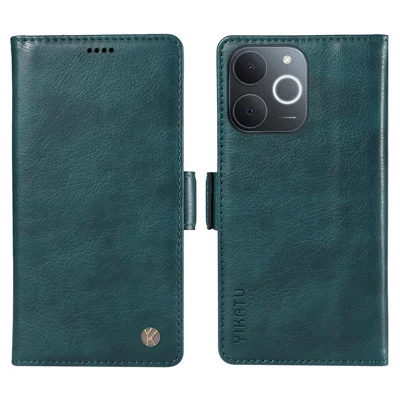 YIKATU For Realme Narzo 80 Lite 4G / Realme Note 70 4G / Realme Note 70T 4G / Realme C71 4G (India) Case  YK-007 Litchi Texture PU Leather Wallet Phone Cover - Blue
