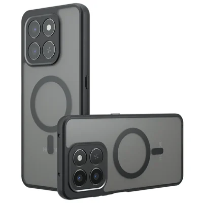 Matte hoesje voor Honor 400 Smart 5G / 4G / X7d 4G TPU + PC Skin Touch telefoonhoes compatibel met MagSafe