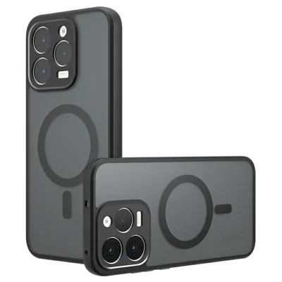 Custodia Realme 15T 5G compatibile con MagSafe, Cover in TPU + PC opaca al tatto