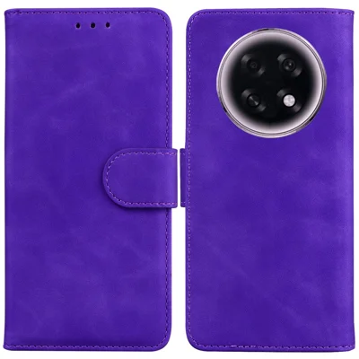 For Oppo F31 Pro+ 5G  /  A6 GT 5G Case Solid Color Leather Wallet Phone Cover - Purple