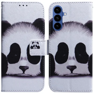 For Samsung Galaxy S26 Wallet Case Pattern Print Leather Phone Cover - Panda