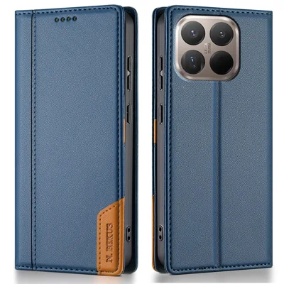N.BEKUS P3 til Xiaomi 15T Etui med RFID-blokerende wallet ståfunktion PU-læder flipdæksel - Blå