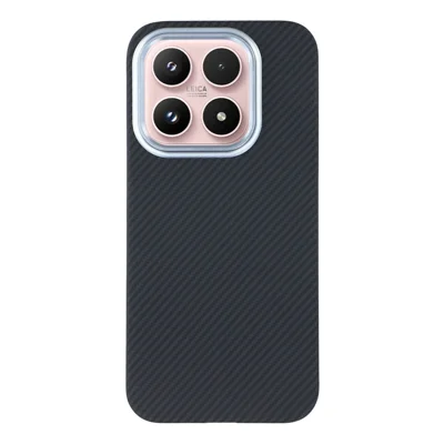 Voor Xiaomi 17 Magnetische Case Aramidvezel 600D Fijne Textuur Telefoonhoes Metaal Lensframe - Zwart
