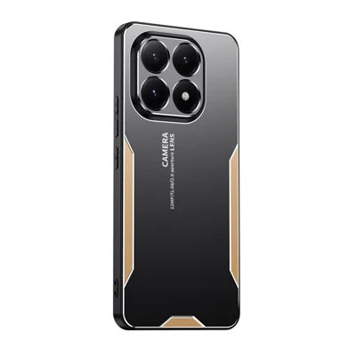 For Xiaomi 15T Phone Case Aluminium Alloy TPU PC Back Cover - Gold