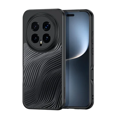 Voor Honor Magic8 Pro 5G Hoesje DUX DUCIS Aimo Serie TPU+PC Matte Stootvrije Telefoonhoes (REACH-certificering) - Zwart