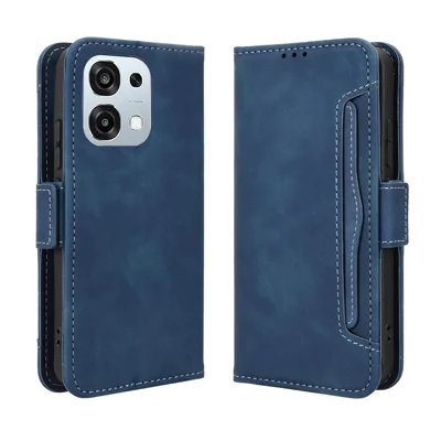 Leather Case for Oppo A6 Pro 4G  /  A6 Pro 5G  /  F31 5G Phone Wallet Cover with Multiple Card Slots - Blue