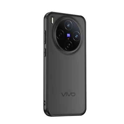 Für vivo X300 5G Hülle Airbag Anti Drop TPU PC Handyhülle - Matt Schwarz