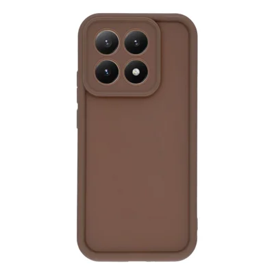 Funda para Xiaomi 15T con diseño acanalado, cubierta de teléfono antideslizante de TPU - Marrón
