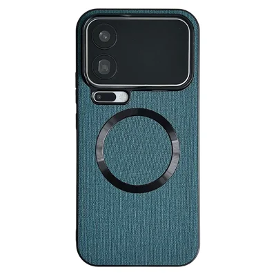 Capa para Xiaomi 17 Pro Max Resistente a Quedas TPU + Tecido Capa de Telefone Compatível com MagSafe - Verde Escuro