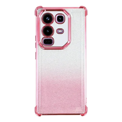 Étui en TPU à paillettes pour Infinix Note 50 Pro 4G avec coins renforcés - Rose