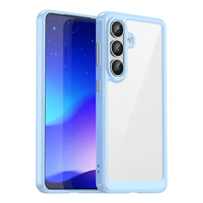 For Samsung Galaxy S26 Case TPU + Acrylic Protective Clear Phone Cover - Blue