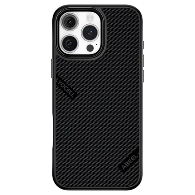 Série ABEEL CF-Lyocell para iPhone 16 Pro Case Compatível com MagSafe Microfibra + PC + Capa de Telefone E-TPU - Nº 1