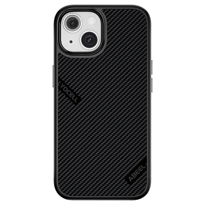 Serie ABEEL CF-Lyocell para funda de iPhone 15 compatible con MagSafe Microfibra + PC + E-TPU Funda de teléfono - Nº 1