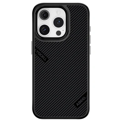 ABEEL CF-Lyocell Series Para iPhone 15 Pro Capa Compatível com MagSafe Microfibra + PC + E-TPU Capa de Telefone - Nº 1