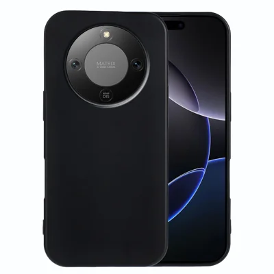 For Honor Magic8 Lite 5G / X9d 5G / X70 5G TPU Case Soft Matte Anti-fingerprint Phone Back Cover - Black
