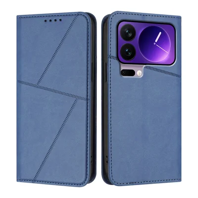 Xiaomi 17 Pro Чехол-бумажник с магнитным замком, кожаный флип-чехол для телефона со стойкой - королевский синий
