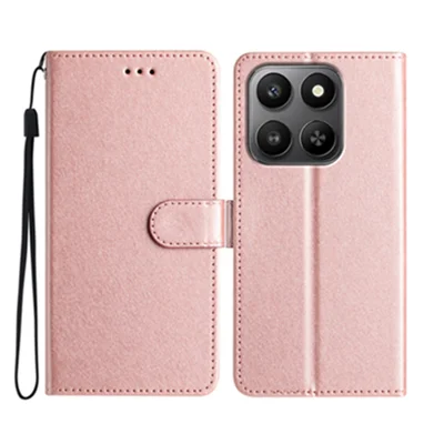 Voor Xiaomi 17 Wallet Case Leer Folio Telefoonhoesje Magnetische Sluiting - Rosé Goud