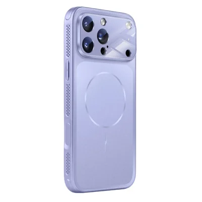 För iPhone 17 Pro Max Skal Kompatibelt med MagSafe Helskals Skydd Matt Hudkänsla PC + TPU Mobilskal - Ljuslila