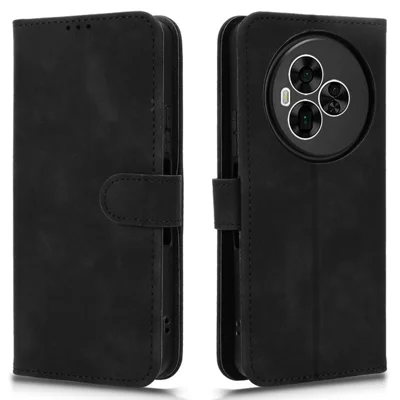For TCL NxtPaper 60 Ultra 5G Leather Case Skin Feel Anti Drop Wallet Flip Phone Cover - Black