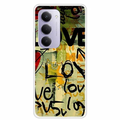 For Xiaomi Redmi 15 4G (EU) (171mm) Case TPU Pattern Printed Shockproof Phone Cover - Love