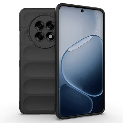For Oppo F31 Pro+ 5G Case Anti-Drop Soft TPU Rugged Phone Back Cover - Black