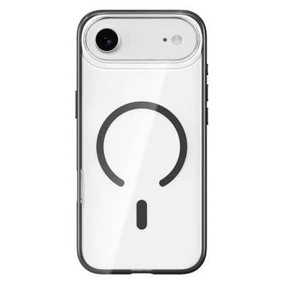 ROCK til iPhone Air Case, kompatibel med MagSafe, PC + TPU, klar telefonbeskyttelse mod gulning - Sort